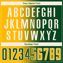 Загрузить изображение в средство просмотра галереи, Custom Green Gold-Cream Sublimation Gradient Fashion Soccer Uniform Jersey