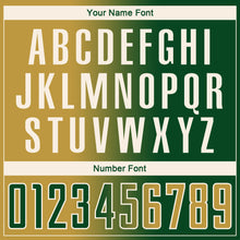 Charger l'image dans la galerie, Custom Green Old Gold-Cream Sublimation Gradient Fashion Soccer Uniform Jersey