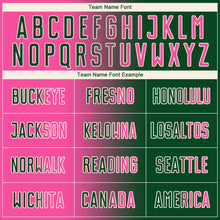 Загрузить изображение в средство просмотра галереи, Custom Green Pink-Cream Sublimation Gradient Fashion Soccer Uniform Jersey