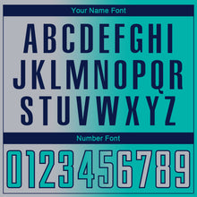 Load image into Gallery viewer, Custom Aqua Gray-Navy Sublimation Gradient Fashion Soccer Uniform Jersey