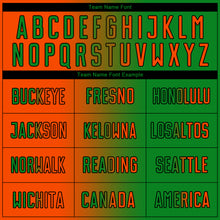 Загрузить изображение в средство просмотра галереи, Custom Grass Green Orange-Black Sublimation Gradient Fashion Soccer Uniform Jersey