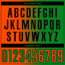 Загрузить изображение в средство просмотра галереи, Custom Grass Green Orange-Black Sublimation Gradient Fashion Soccer Uniform Jersey