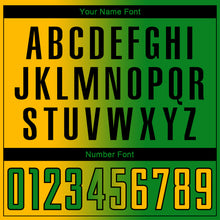 Загрузить изображение в средство просмотра галереи, Custom Grass Green Gold-Black Sublimation Gradient Fashion Soccer Uniform Jersey