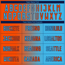 Charger l'image dans la galerie, Custom Sky Blue Orange-Navy Sublimation Gradient Fashion Soccer Uniform Jersey