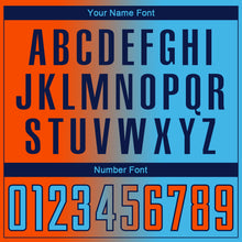 Charger l'image dans la galerie, Custom Sky Blue Orange-Navy Sublimation Gradient Fashion Soccer Uniform Jersey