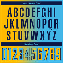 Charger l'image dans la galerie, Custom Sky Blue Gold-Black Sublimation Gradient Fashion Soccer Uniform Jersey