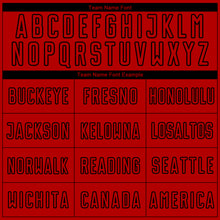 Charger l'image dans la galerie, Custom Red Black Gradient Arrow Geometric Shapes Sublimation Soccer Uniform Jersey