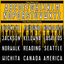 Charger l'image dans la galerie, Custom Gold White-Black Gradient Dripping Splatter Art Sublimation Soccer Uniform Jersey