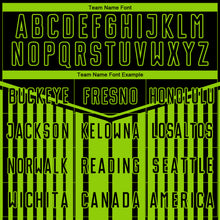Charger l'image dans la galerie, Custom Black Neon Green Stripe Line Sublimation Soccer Uniform Jersey