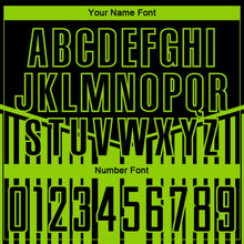 Charger l'image dans la galerie, Custom Black Neon Green Stripe Line Sublimation Soccer Uniform Jersey