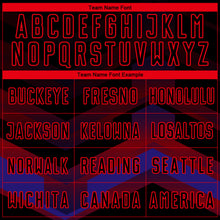 Charger l'image dans la galerie, Custom Black Fire Red Gradient Arrow Geometric Shapes Sublimation Soccer Uniform Jersey