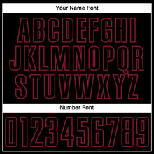 Load image into Gallery viewer, Custom Black Crimson Splash Sublimation Soccer Uniform Jersey