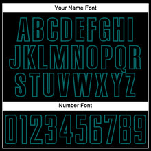 Load image into Gallery viewer, Custom Black Teal Splash Sublimation Soccer Uniform Jersey