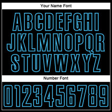 Load image into Gallery viewer, Custom Black Sky Blue Splash Sublimation Soccer Uniform Jersey