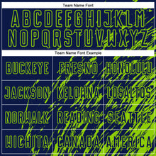 Charger l'image dans la galerie, Custom Navy Neon Green Splash Sublimation Soccer Uniform Jersey