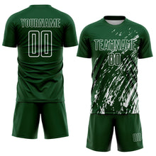 Charger l'image dans la galerie, Custom Green White Splash Sublimation Soccer Uniform Jersey