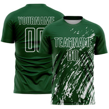 Charger l'image dans la galerie, Custom Green White Splash Sublimation Soccer Uniform Jersey