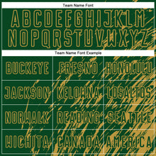 Charger l'image dans la galerie, Custom Green Old Gold Splash Sublimation Soccer Uniform Jersey