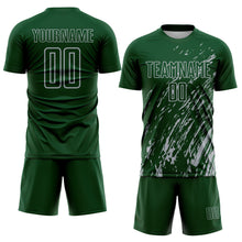 Charger l'image dans la galerie, Custom Green Gray Splash Sublimation Soccer Uniform Jersey