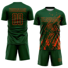 Charger l'image dans la galerie, Custom Green Orange Splash Sublimation Soccer Uniform Jersey