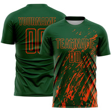 Charger l'image dans la galerie, Custom Green Orange Splash Sublimation Soccer Uniform Jersey
