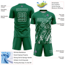 Charger l'image dans la galerie, Custom Kelly Green White Splash Sublimation Soccer Uniform Jersey