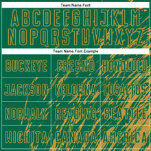 Charger l'image dans la galerie, Custom Kelly Green Old Gold Splash Sublimation Soccer Uniform Jersey