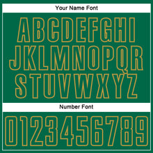 Charger l'image dans la galerie, Custom Kelly Green Old Gold Splash Sublimation Soccer Uniform Jersey