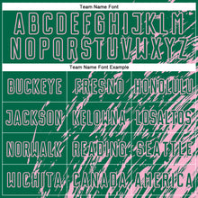 Charger l'image dans la galerie, Custom Kelly Green Light Pink Splash Sublimation Soccer Uniform Jersey