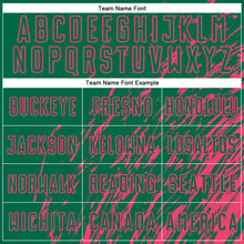 Charger l'image dans la galerie, Custom Kelly Green Neon Pink Splash Sublimation Soccer Uniform Jersey