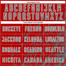 Load image into Gallery viewer, Custom Red Steel Gray-White Splash Sublimation Soccer Uniform Jersey