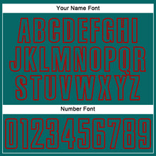 Load image into Gallery viewer, Custom Teal Red Splash Sublimation Soccer Uniform Jersey