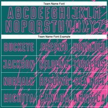 Load image into Gallery viewer, Custom Teal Pink Splash Sublimation Soccer Uniform Jersey