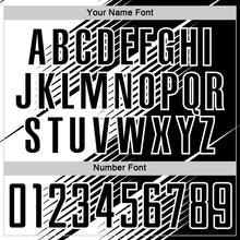 Load image into Gallery viewer, Custom Black White Line Sublimation Soccer Uniform Jersey