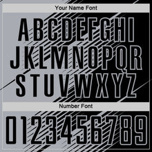 Load image into Gallery viewer, Custom Black Gray Line Sublimation Soccer Uniform Jersey