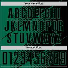 Load image into Gallery viewer, Custom Black Kelly Green Line Sublimation Soccer Uniform Jersey