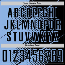 Load image into Gallery viewer, Custom Black Light Blue Line Sublimation Soccer Uniform Jersey