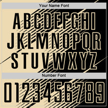 Laden Sie das Bild in den Galerie-Viewer, Custom Black Cream Line Sublimation Soccer Uniform Jersey