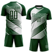 Charger l'image dans la galerie, Custom Green White Line Sublimation Soccer Uniform Jersey