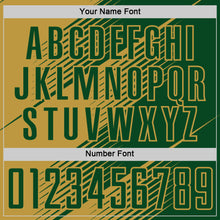 Charger l'image dans la galerie, Custom Green Old Gold Line Sublimation Soccer Uniform Jersey
