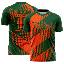 Charger l'image dans la galerie, Custom Green Orange Line Sublimation Soccer Uniform Jersey