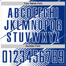 Загрузить изображение в средство просмотра галереи, Custom Royal White Line Sublimation Soccer Uniform Jersey