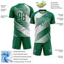Charger l'image dans la galerie, Custom Kelly Green White Line Sublimation Soccer Uniform Jersey