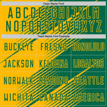 Charger l'image dans la galerie, Custom Kelly Green Gold Line Sublimation Soccer Uniform Jersey