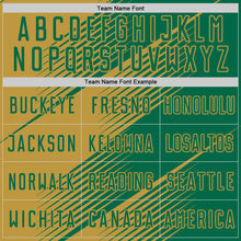 Charger l'image dans la galerie, Custom Kelly Green Old Gold Line Sublimation Soccer Uniform Jersey