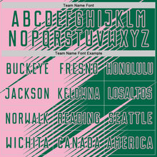 Charger l'image dans la galerie, Custom Kelly Green Light Pink Line Sublimation Soccer Uniform Jersey