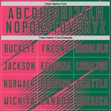 Charger l'image dans la galerie, Custom Kelly Green Neon Pink Line Sublimation Soccer Uniform Jersey