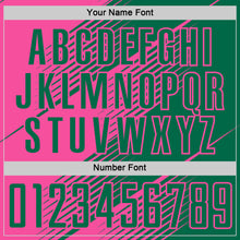 Charger l'image dans la galerie, Custom Kelly Green Pink Line Sublimation Soccer Uniform Jersey