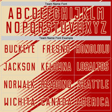 Загрузить изображение в средство просмотра галереи, Custom Red Cream Line Sublimation Soccer Uniform Jersey