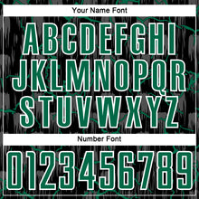 Load image into Gallery viewer, Custom Black Kelly Green-White Lightning Sublimation Soccer Uniform Jersey
